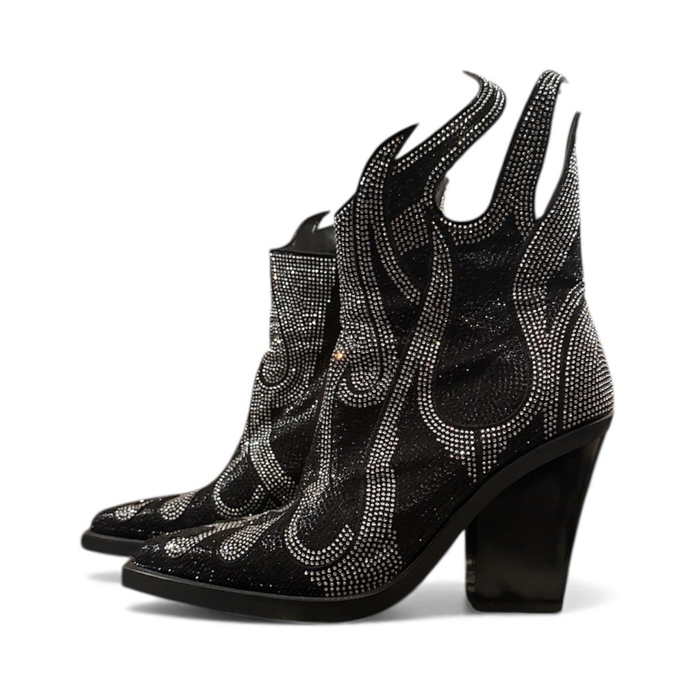 Rhinestone‎ Covered Boots Sz 39